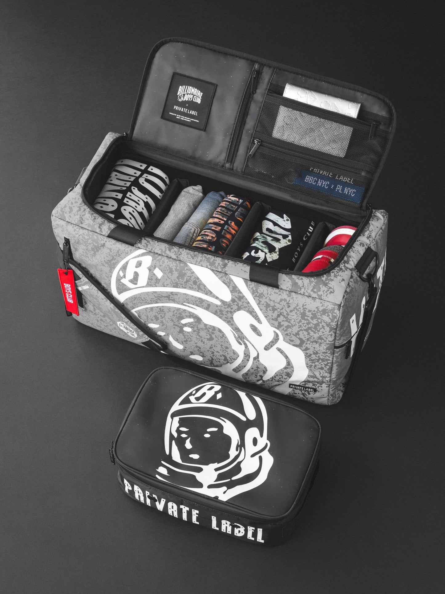 Billionaire Boys Club x Private Label Space Camo Reflective Duffle Bag