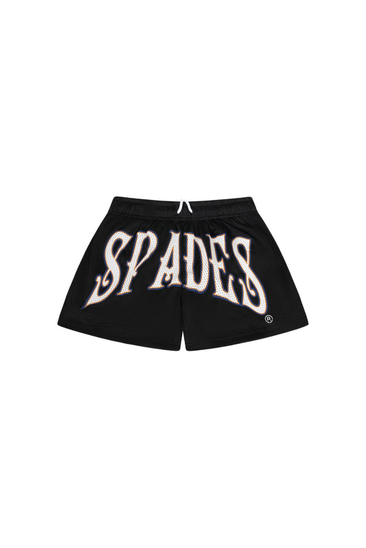 Spades Logo Mesh Shorts (Black)