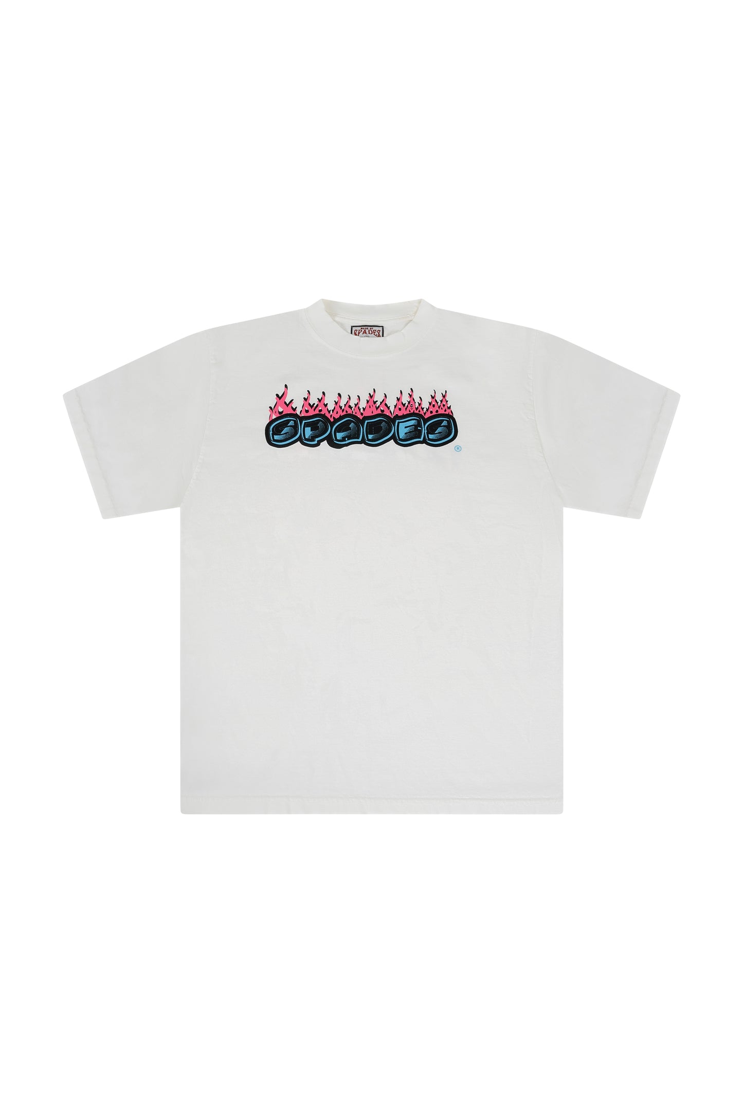 Spades"456" Flame Dice T Shirt (White) south beach