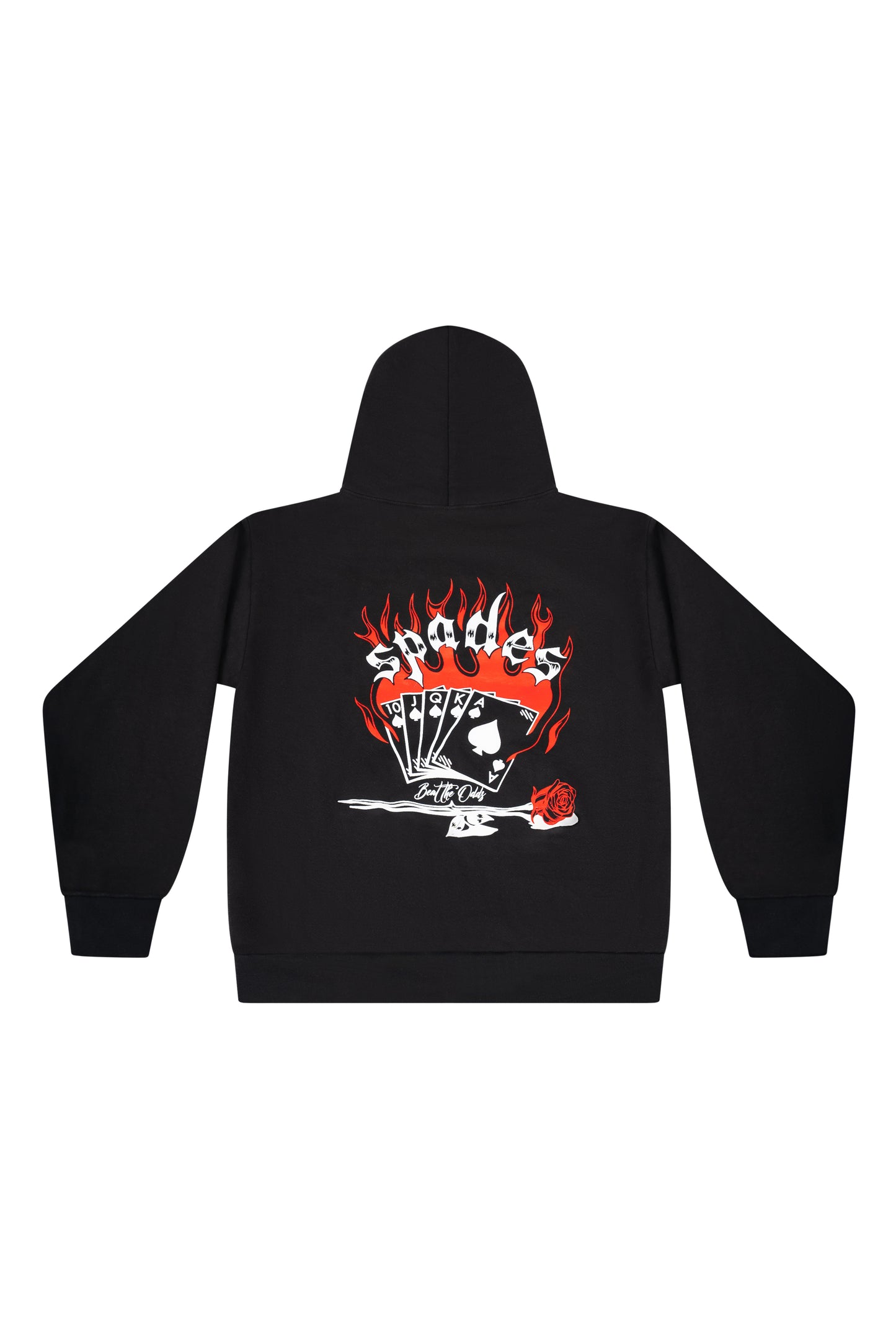 Spades “ Royal Flush” Hoodie (Black/ Red)