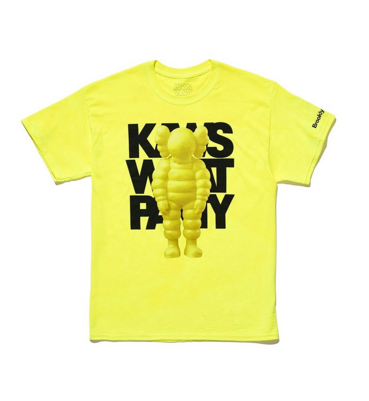 KAWS Brooklyn Museum WHAT PARTY T-Shirt Yellow